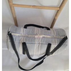 Sac de weekend artisanal guinéen | Sac de voyage en tissu africain