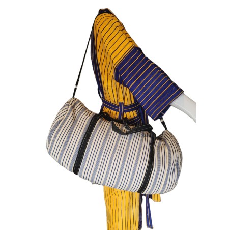 Sac de weekend artisanal guinéen | Sac de voyage en tissu africain