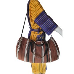 Sac de weekend artisanal guinéen | Sac de voyage en tissu africain