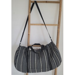 Sac de weekend artisanal guinéen | Sac de voyage en tissu africain