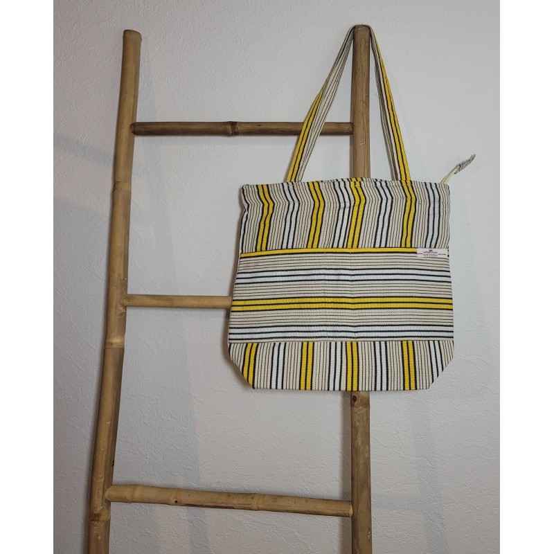 Handmade Guinean Tote Bag | African Woven Fabric Tote