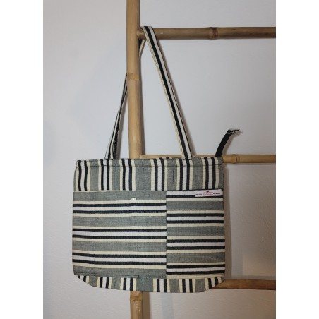 Cabas artisanal guinéen | Sac en tissu africain tissé à la main