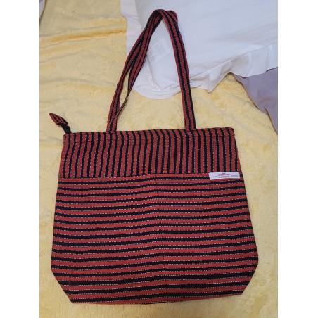 Cabas artisanal guinéen | Sac en tissu africain tissé à la main