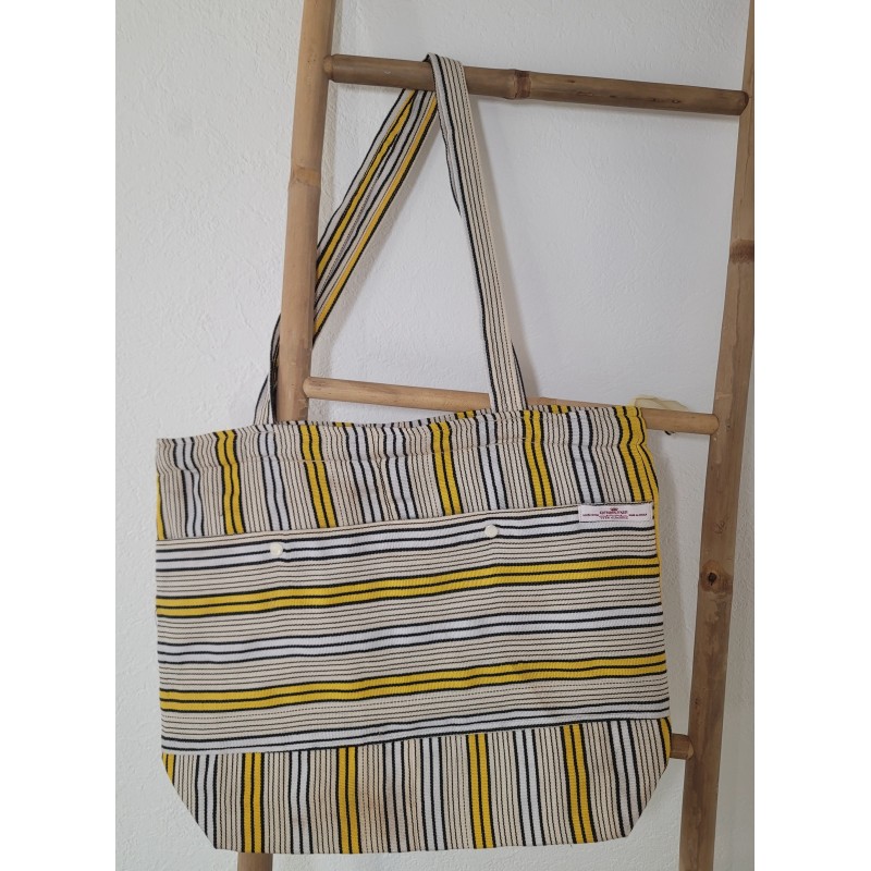 Cabas artisanal guinéen | Sac en tissu africain tissé à la main