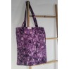 Fourre-tout artisanal violet prune de Guinée | Sac africain fait main