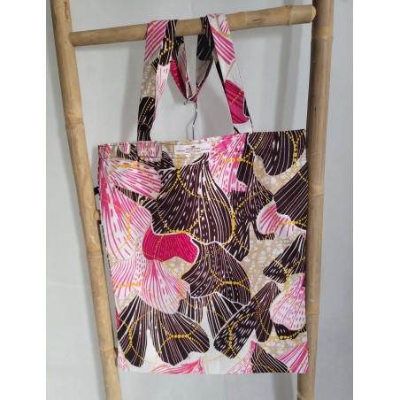 Fourre-tout wax africain floral | Sac artisanal fait main