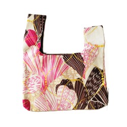 Handmade Japanese-Style Crossbody Bag | African Wax | Floral Artisan Tote
