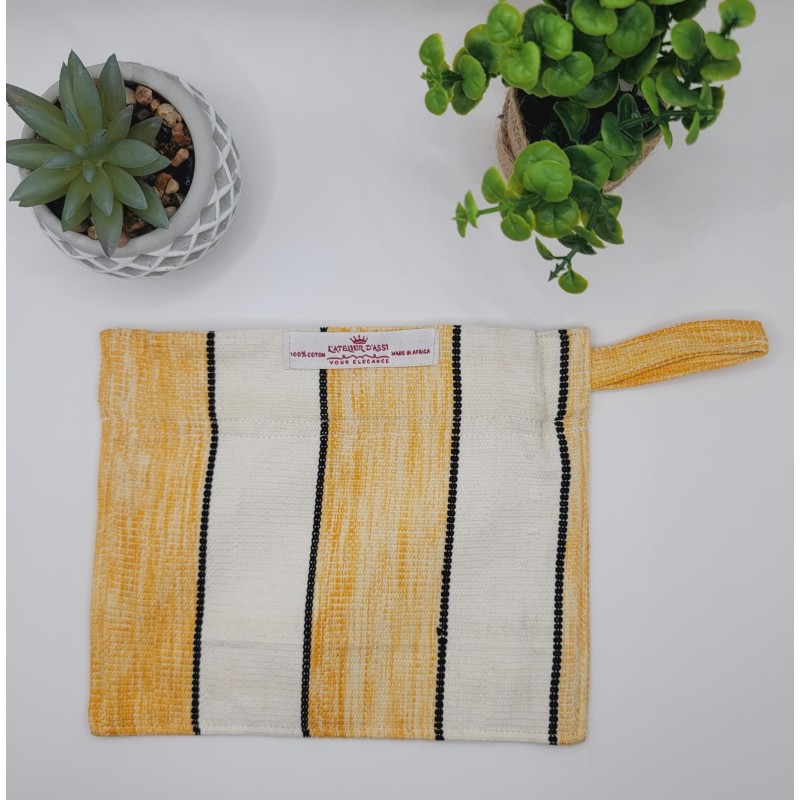 Pochon artisanale Faso Dan Fani | Accessoire tissé du Burkina Faso