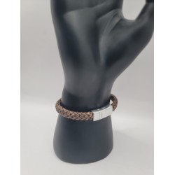 Bracelet Tressé Marron avec Fermoir Magnétique | Bijou Élégant Unisexe