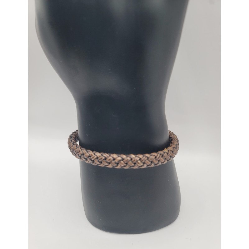 Bracelet Tressé Marron avec Fermoir Magnétique | Bijou Élégant Unisexe