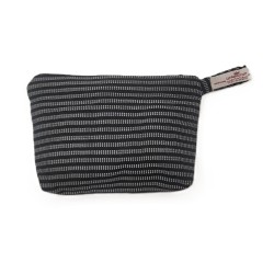 Handmade Woven drawstring from Guinea |fine white & black stripes