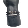 Men’s Black Anchor Bracelet – Braided Leather | Nautical & Elegant Style