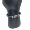 Bracelet Homme Multi-Lanières Noir – Anneaux Argentés | Style Moderne & Élégant
