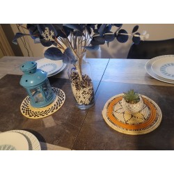 Handwoven Natural Fiber Placemat – Fouta, Guinea