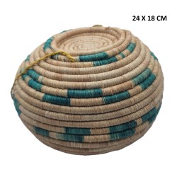 Boîte à bijoux artisanale tressée Sierra Leone – Décoration africaine naturelle