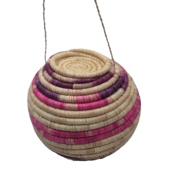 Boîte à bijoux artisanale tressée Sierra Leone – Décoration africaine naturelle