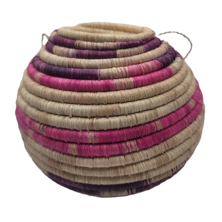 Boîte à bijoux artisanale tressée Sierra Leone – Décoration africaine naturelle