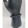 Bracelet Homme Pierre Volcanique Noire Élégant | Bijou Masculin