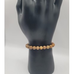 Bracelet Homme Jaspe Désert Tons Sable | Bijou Pierre Naturelle