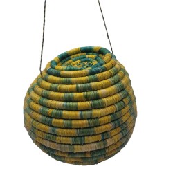 Boîte à bijoux artisanale tressée Sierra Leone – Décoration africaine naturelle