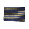 Set de table artisanal bleu et jaune en coton tissé main de Guinée. Une pièce chaleureuse, durable et pleine de caractère.
