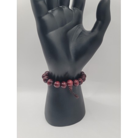 Burgundy Wood Bracelet – Classic Glossy Finish | L’Atelier d’Assi