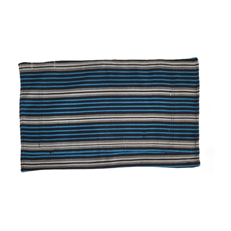 Set de table artisanal noir écru bleu turquoise | L’Atelier D’Assi