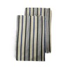 Serviette de table artisanale bleu profond noir écru | L’Atelier D’Assi