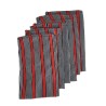 Serviette de table artisanale écru noir et rouge | L’Atelier D’Assi