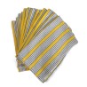 Serviette de table artisanale écru jaune et noir | L’Atelier D’Assi