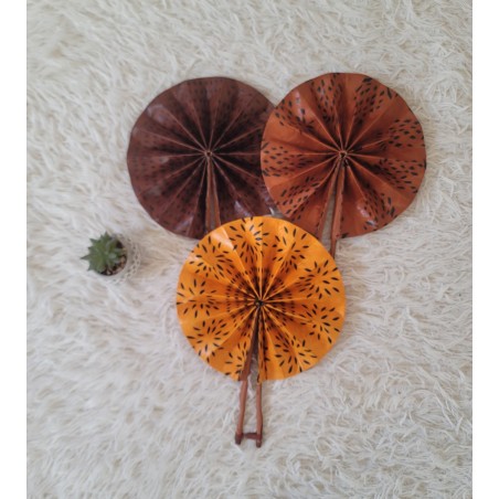 Handmade Guinean Fan with Leather Handles | African Accessory