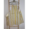 Tablier artisanal écru jaune et noir | L’Atelier D’Assi