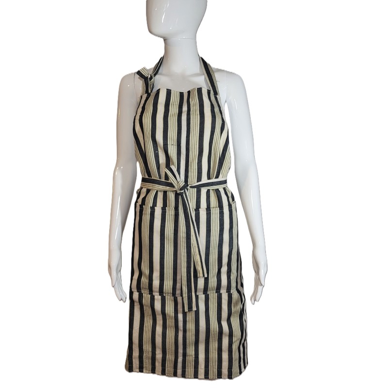 Tablier artisanal coton tissé – L’Atelier d’Assi