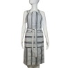 Tablier artisanal blanc et noir en coton tissé | L’Atelier D’Assi