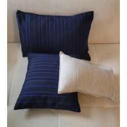 Handwoven Ecru & Black Pillow cover – African Cotton Decor