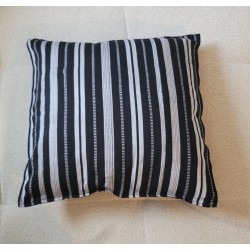 Handwoven Black & White Pillow Cover – African Cotton Decor