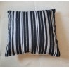 Housse de coussin artisanale noir & blanc – Coton tissé de Guinée