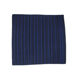 Taie d’oreiller artisanale  bleu profond & Noir – Coton tissé de Guinée