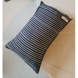 Handwoven Black & White Pillow Cover – African Cotton Decor