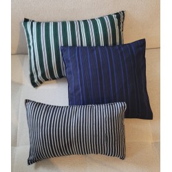 Housse de coussin artisanale noir & blanc – Coton tissé de Guinée