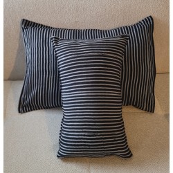 Handwoven Black & White Pillow Cover – African Cotton Decor