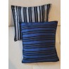 Housse de coussin bleu royal et noir 60x40 | L’Atelier D’Assi
