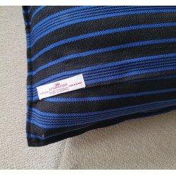 Housse de coussin bleu royal et noir 60x40 | L’Atelier D’Assi