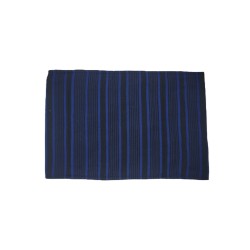 Taie d’oreiller artisanale Bleu Royal & Noir – Coton tissé de Guinée