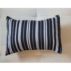 Handwoven Black & White Pillow Cover – African Cotton Decor