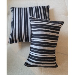 Handwoven Black & White Pillow Cover – African Cotton Decor