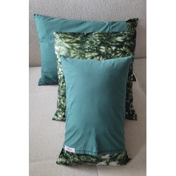 Housse de coussin Kindini vert batik profond | L’Atelier D’Assi