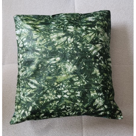 Housse de coussin Kindini vert batik profond | L’Atelier D’Assi