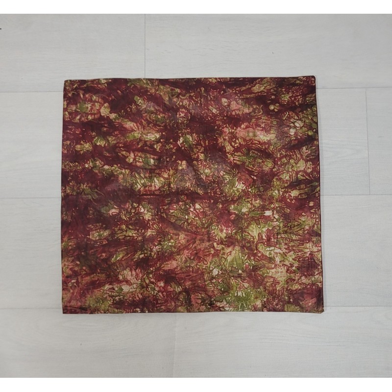 Housse de coussin Kindini rouge et vert olive | L’Atelier D’Assi