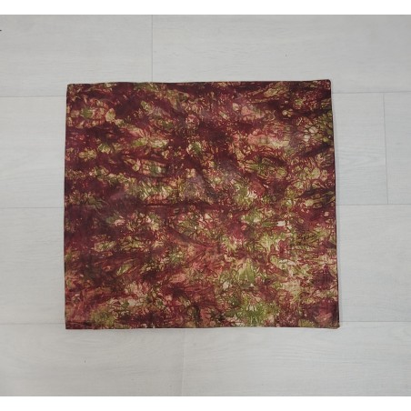 Housse de coussin Kindini rouge et vert olive | L’Atelier D’Assi
